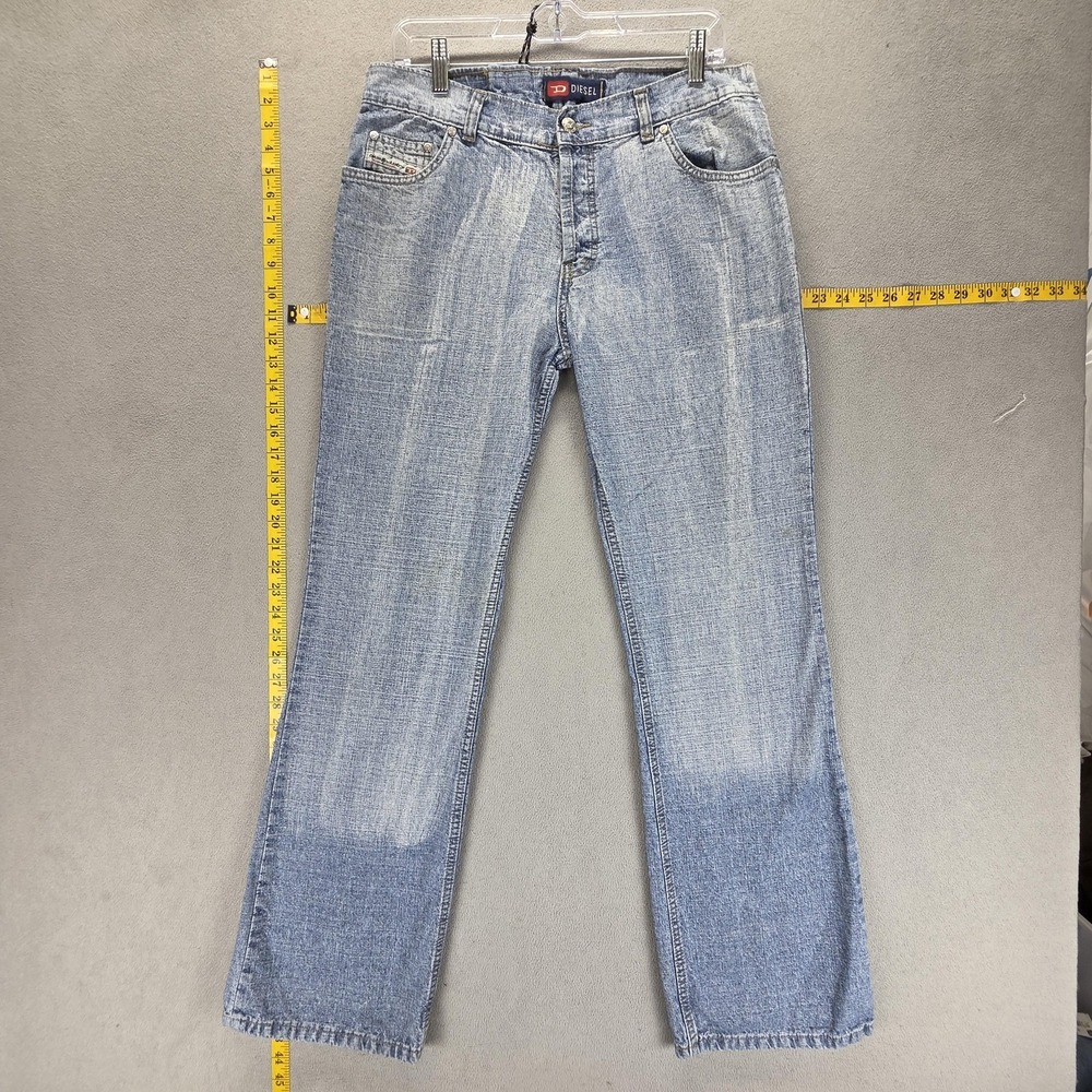 Vintage Diesel Jeans Womens 32x30 Blue Regular Bootcut Flare Button‎ Fly Denim